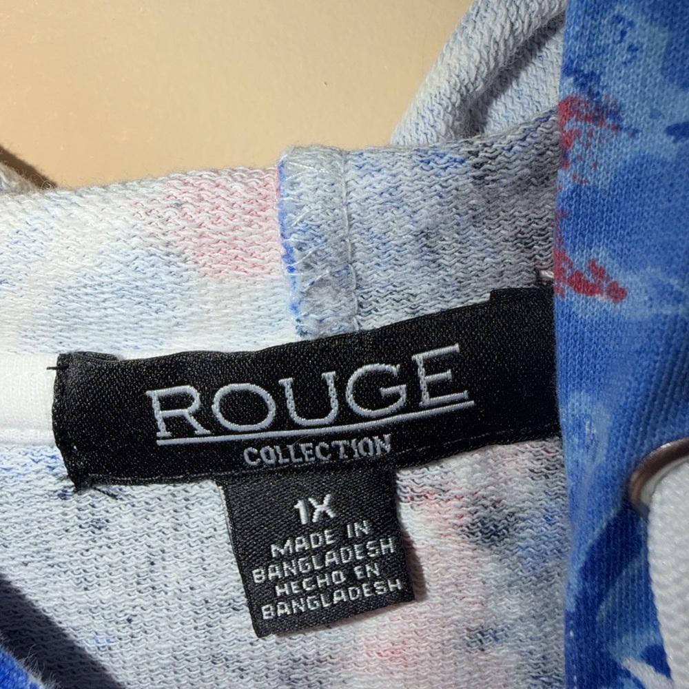 Rouge Collection Multicolor Tie-Dye Hoodie - Picture 4 of 5